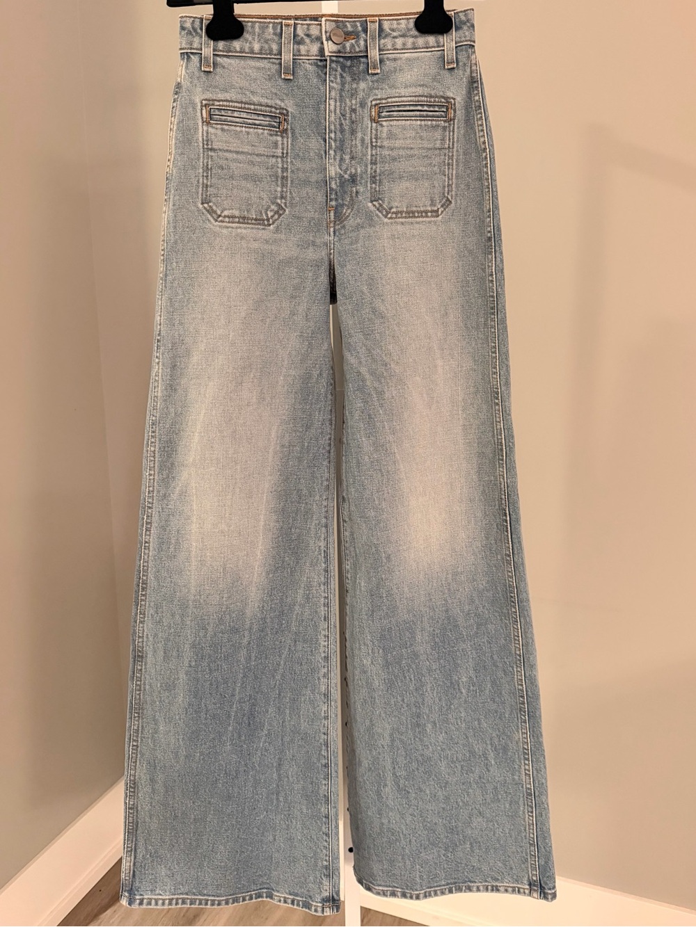 KHAITE Best-Selling High-Waist Wide Leg Delmonico Jeans in Bomont 26 NWT $720!! - Picture 2 of 10